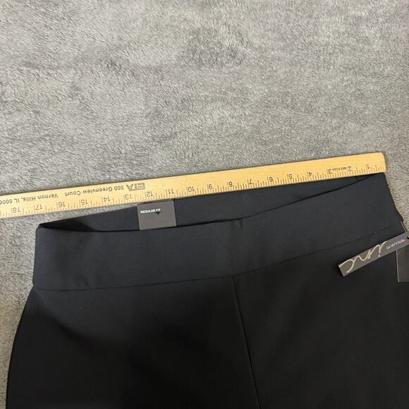 INC International Concepts Pants NWT 12 Black Pull On Trousers Ruffle Back Leg - Picture 9 of 9